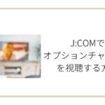 Jcomオプションチャンネル視聴方法